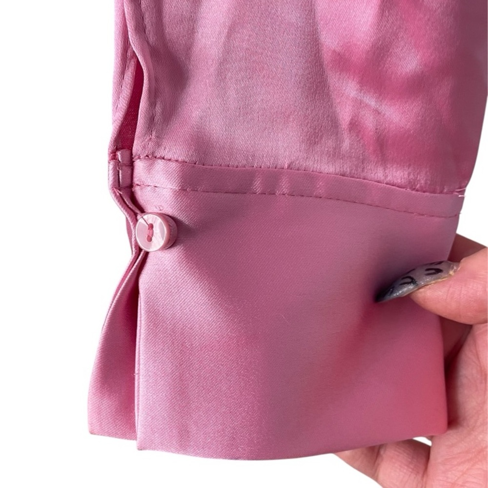 Zara Light Pink Satin Wrap-Style Mini Dress - Picture 6 of 12